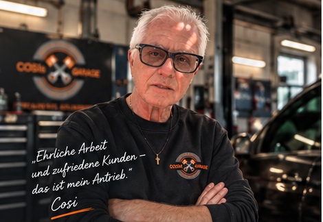 Cosi Serrago in seiner Werkstatt